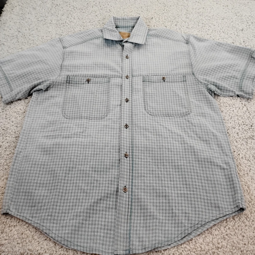 King Ranch Shirt Mens L Multicolor Button Double Pocket Canada Cotton Western